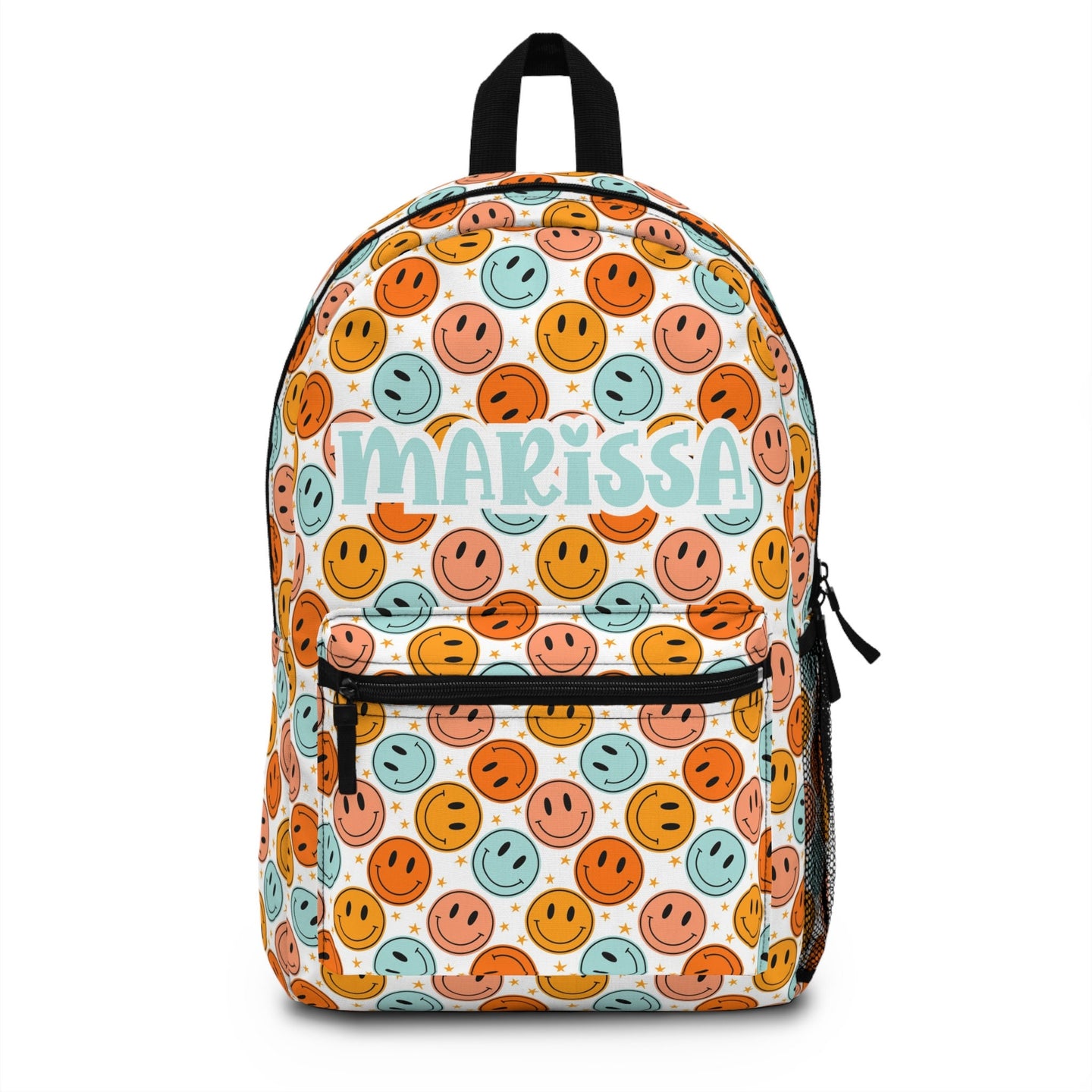 Personalized Backpack smiley face, Back to school girls bag Kids toddler Backpack, Gifts for kids Girls Backpack, custom daycare bag